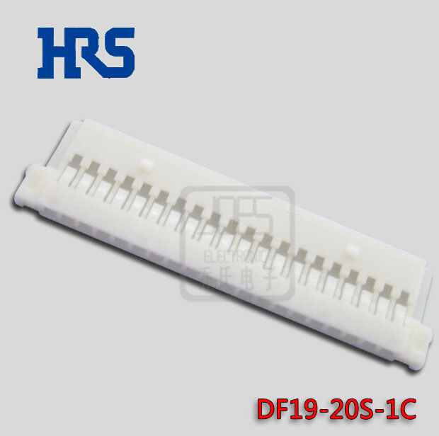 Hirose白色单排1.00mm间距胶壳DF19-20S-1C广濑20pin胶壳连接器HRS现货广东代理