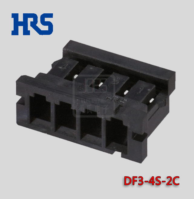 DF3-4S-2C广濑黑色4孔胶壳Hirose进口现货常州代理HRS 