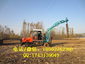 挖掘机样式钻孔机钩机钻眼机线杆钻孔机螺旋挖坑机砂石山地钻坑机挖坑机制造
