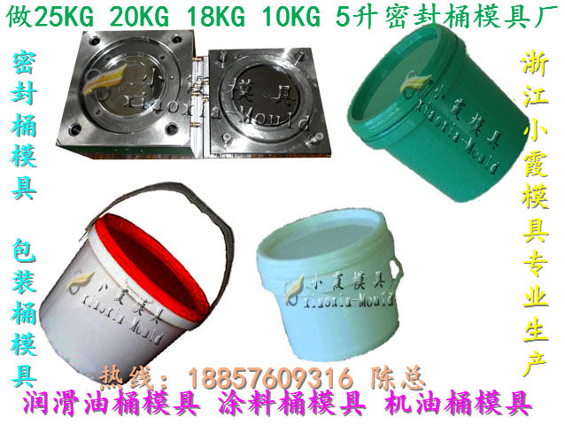 浙江模具厂，6L密封机油桶模具，6L密封防冻液桶模具价位