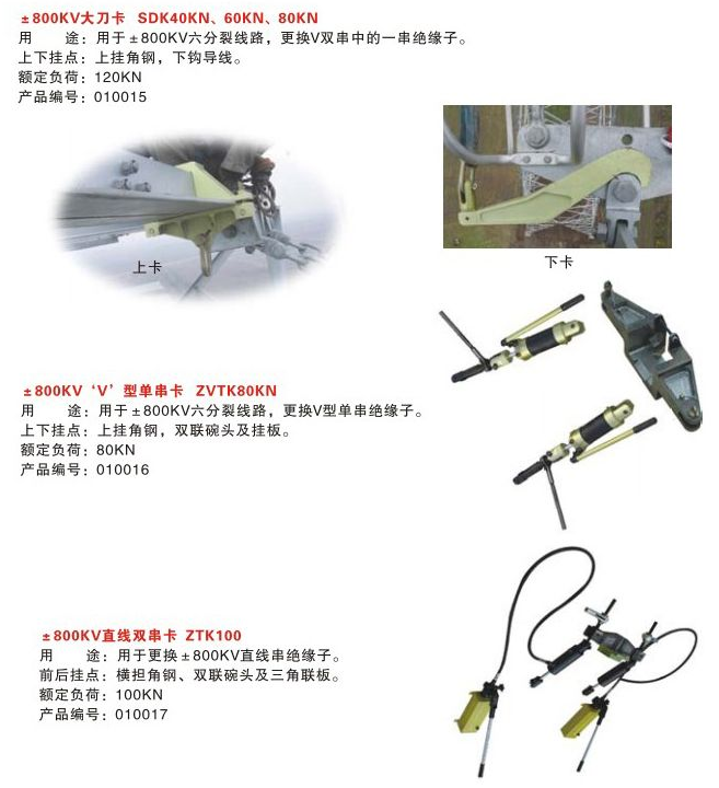 液压闭式卡具、大吨位耐张直线绝缘子更换卡具