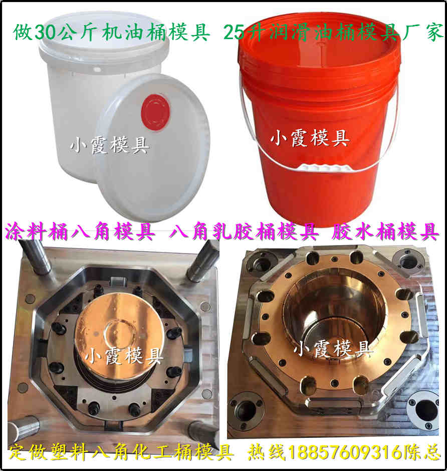 台州生产30KG双口润滑油桶模具，30KG双口乳胶漆桶模具厂家