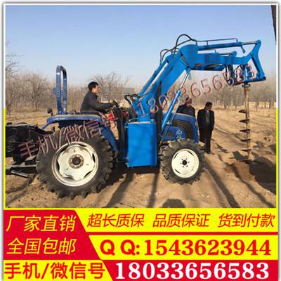 15米杆挖坑机 拖拉机打桩牵引一体机 拖拉机起重机