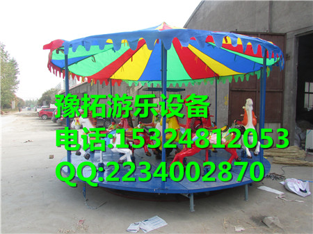 简易款折叠转马哪里生产 16座折叠转马旋转木马价格