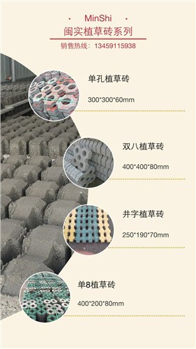 永泰8字植草砖植草砖类型井字砖闽实供