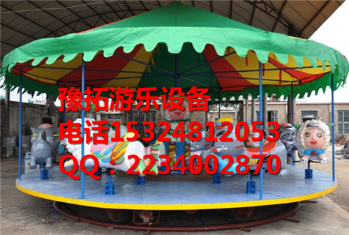 大方得体的简易10座旋转木马 简易转马批发