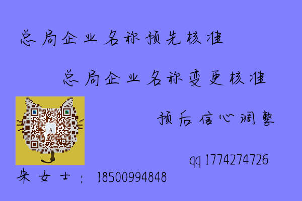 国家工商总局企业名称预先核准总局核名