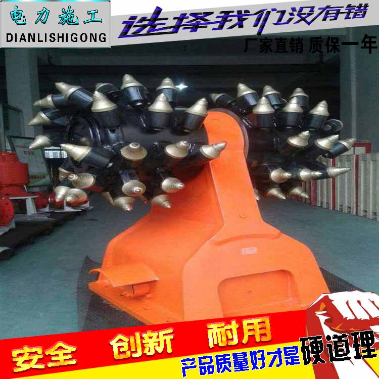 采煤岩土用纵向液压铣挖头挖掘机可用铣刨头进口品质