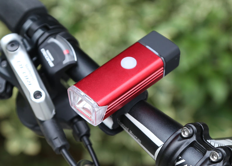 自行车车头大灯内置锂电池USB充电，焰狼