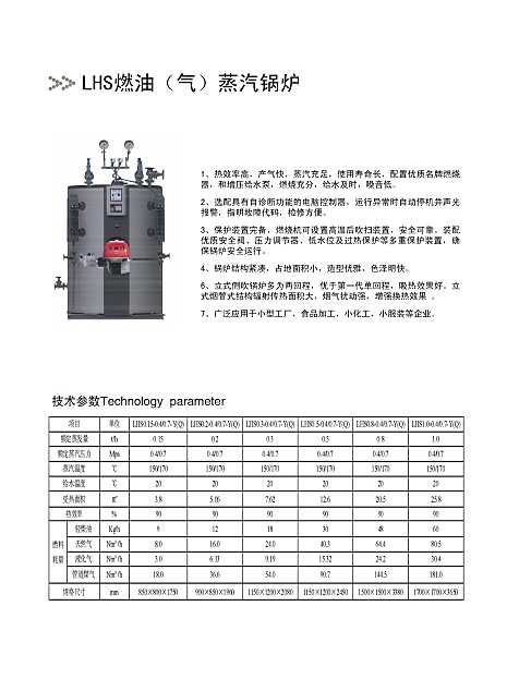 苏州维德锅炉 LHS燃油燃气蒸汽锅炉