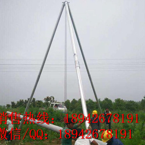 人字抱杆扒杆12-15米水泥杆人工立杆机12米铝合金三角立杆机
