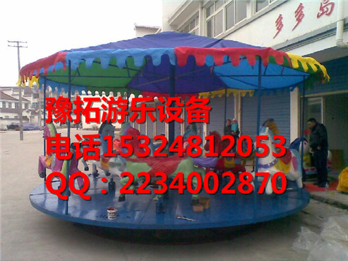 庙会简易转马广场的旋转木马 广场简易旋转木马订做