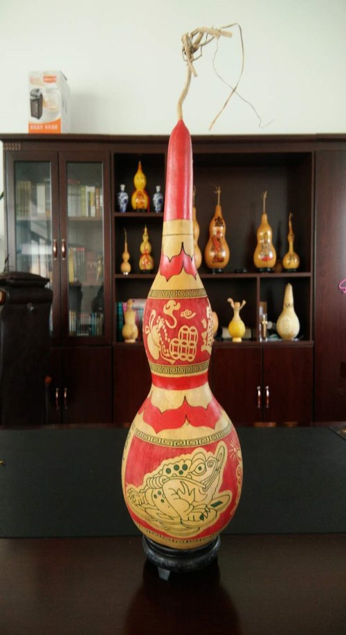 异形葫芦定做_三肚葫芦摆件_办公室葫芦定做
