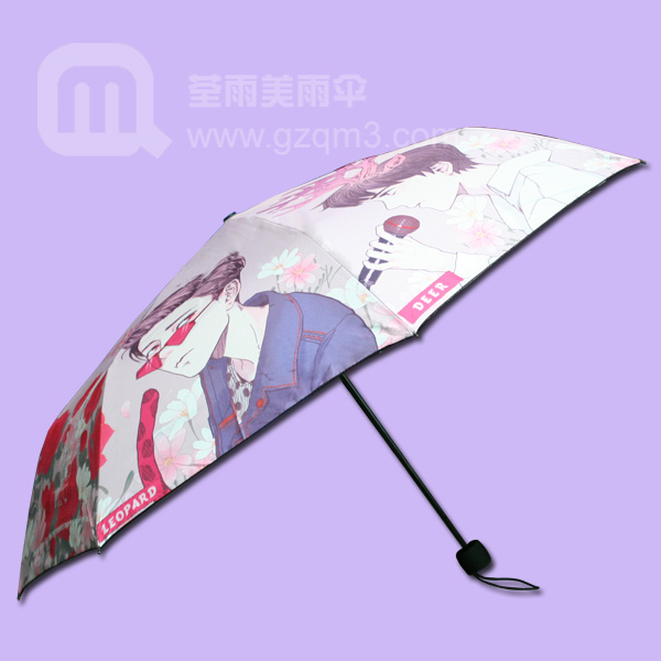 【雨伞定制】生产-数码印花卡通伞 广告伞定制 定制雨伞