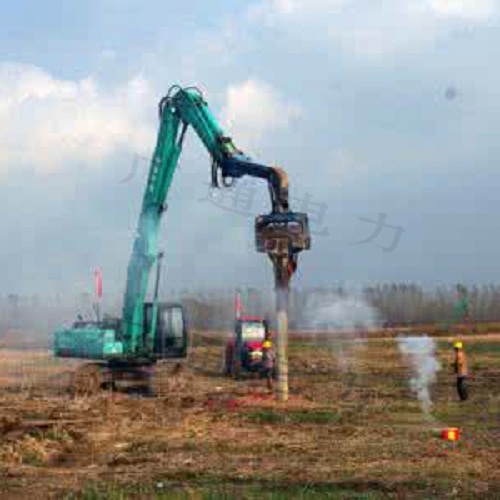 工程建设工字钢液压高频震动砸桩机大型液压砸桩机