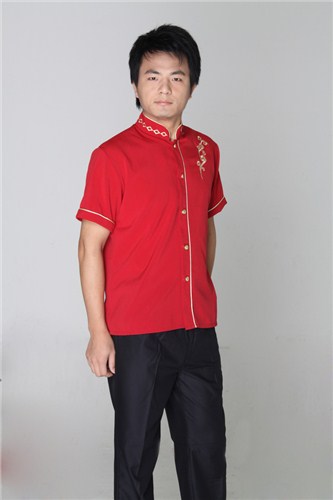 服务员工作服专业定做服务员工作服定做哪家好餐饮工作服定做森美