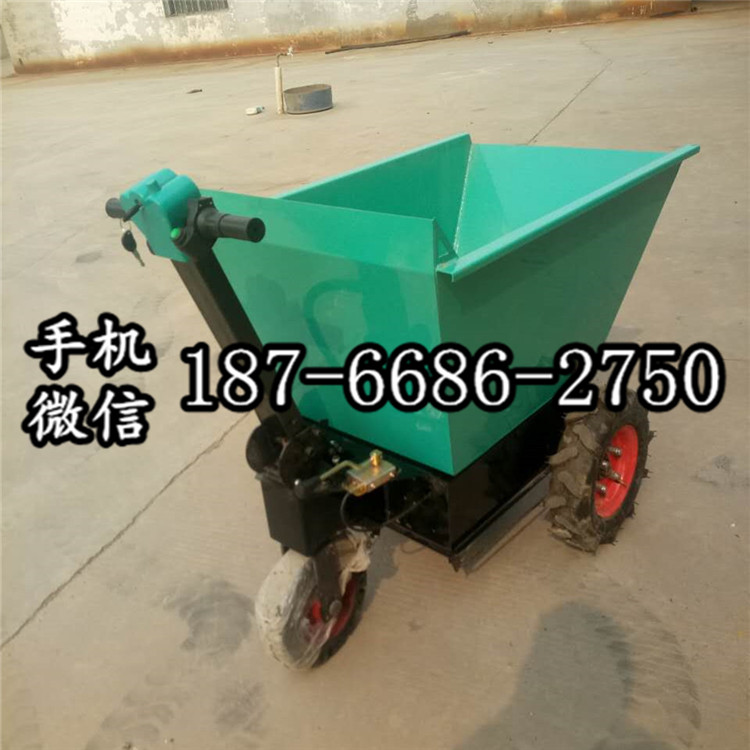 辽宁鞍山手推式工程翻斗车 小型建筑工地用自卸搬运车 土方混凝土砖头运输车