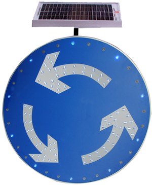 太阳能环岛标志牌 led交通标志牌价格