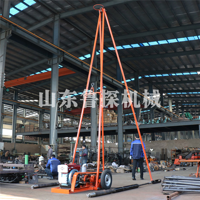 山东鲁探供应SH30-2A小型取沙器 便携式砂金矿勘探取样钻机