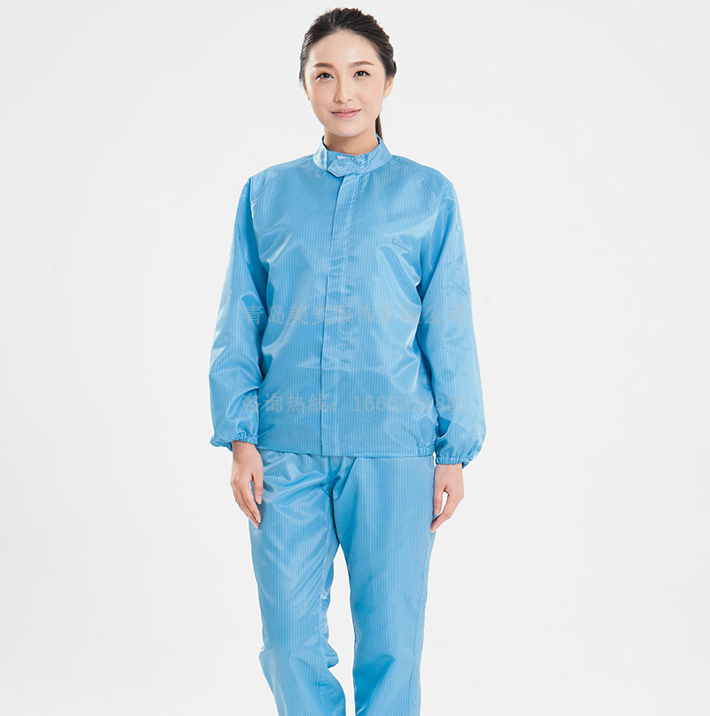仙桃微电子车间防静电工作服立领厂家美安世家