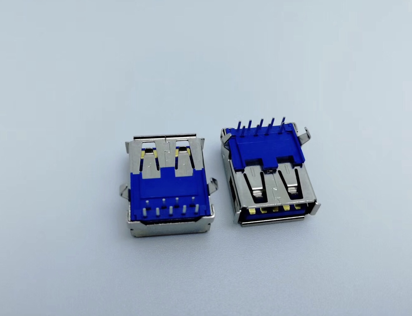 板上型弯脚插板9P USB母座 卷边 钢壳