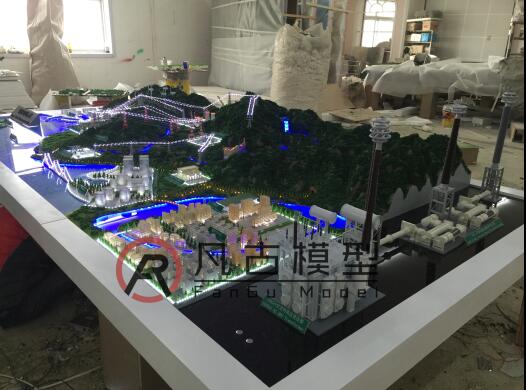 循环发电厂区沙盘模型，北京凡古模型展示有限公司