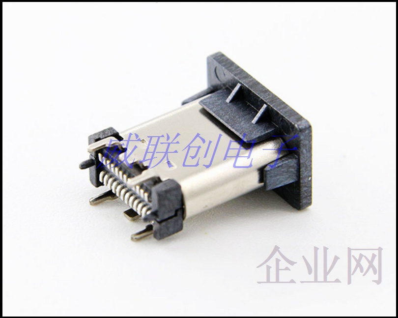 TYPE C直插立式贴片USB3.1母座 有胶塞