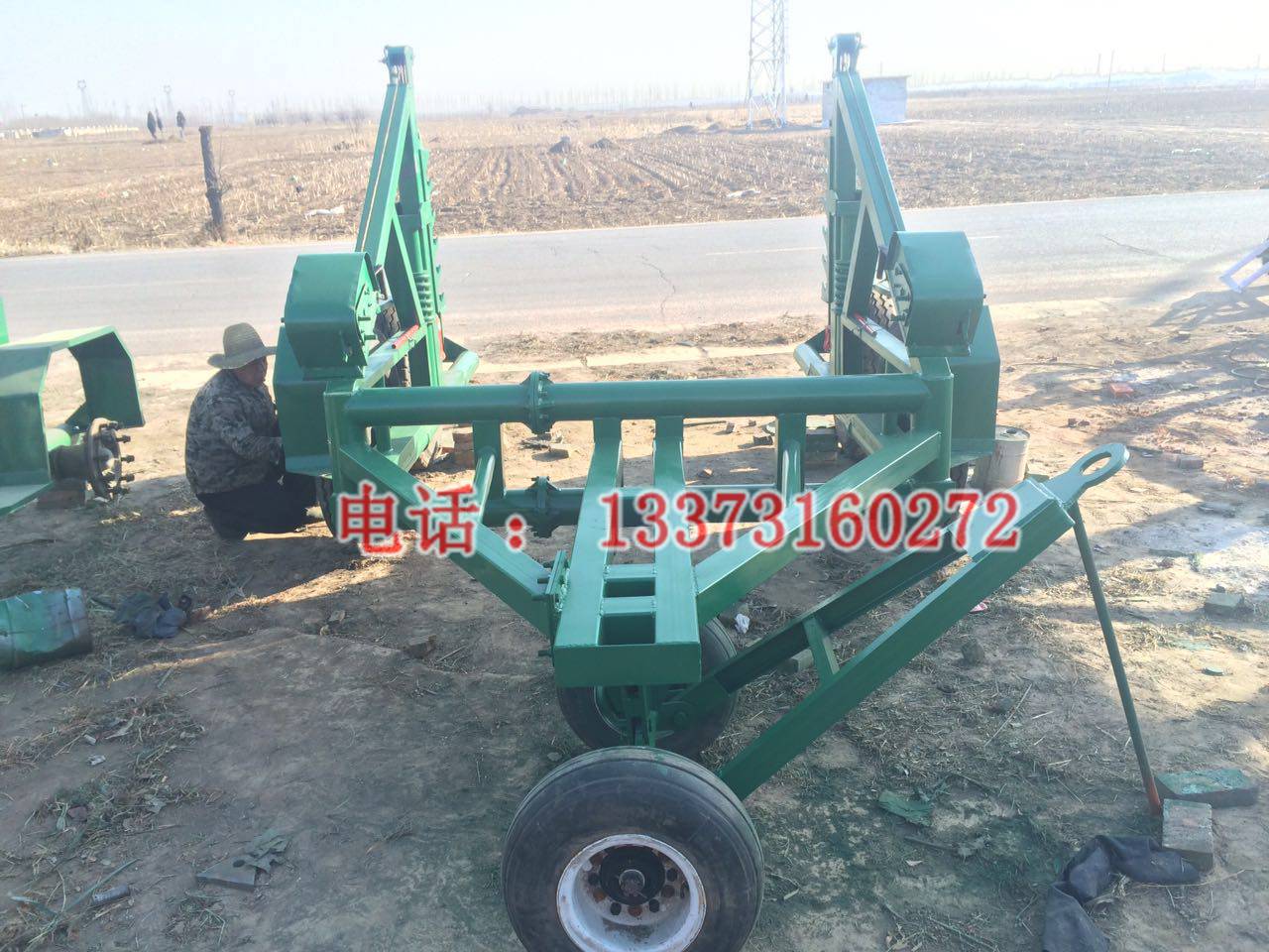 10吨电缆盘拖车  10吨放线车  电力施工 液压放线盘车 加工定做