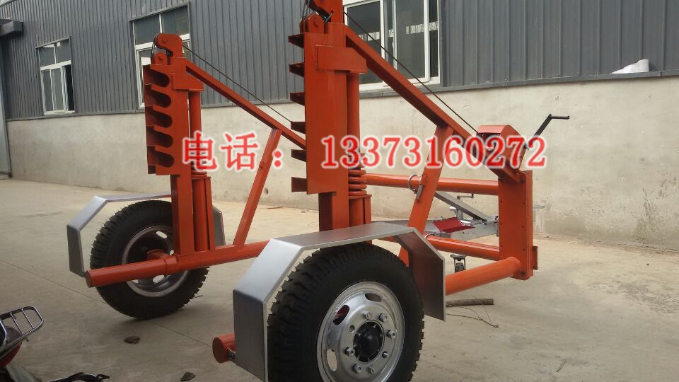 DLG12电缆线盘拖车 900-20型轮胎 8吨线盘拖车价格 图片