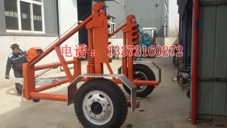 12吨大型电缆放线车 六轮电缆拖车 重型电缆盘运输车  加工定制炮车