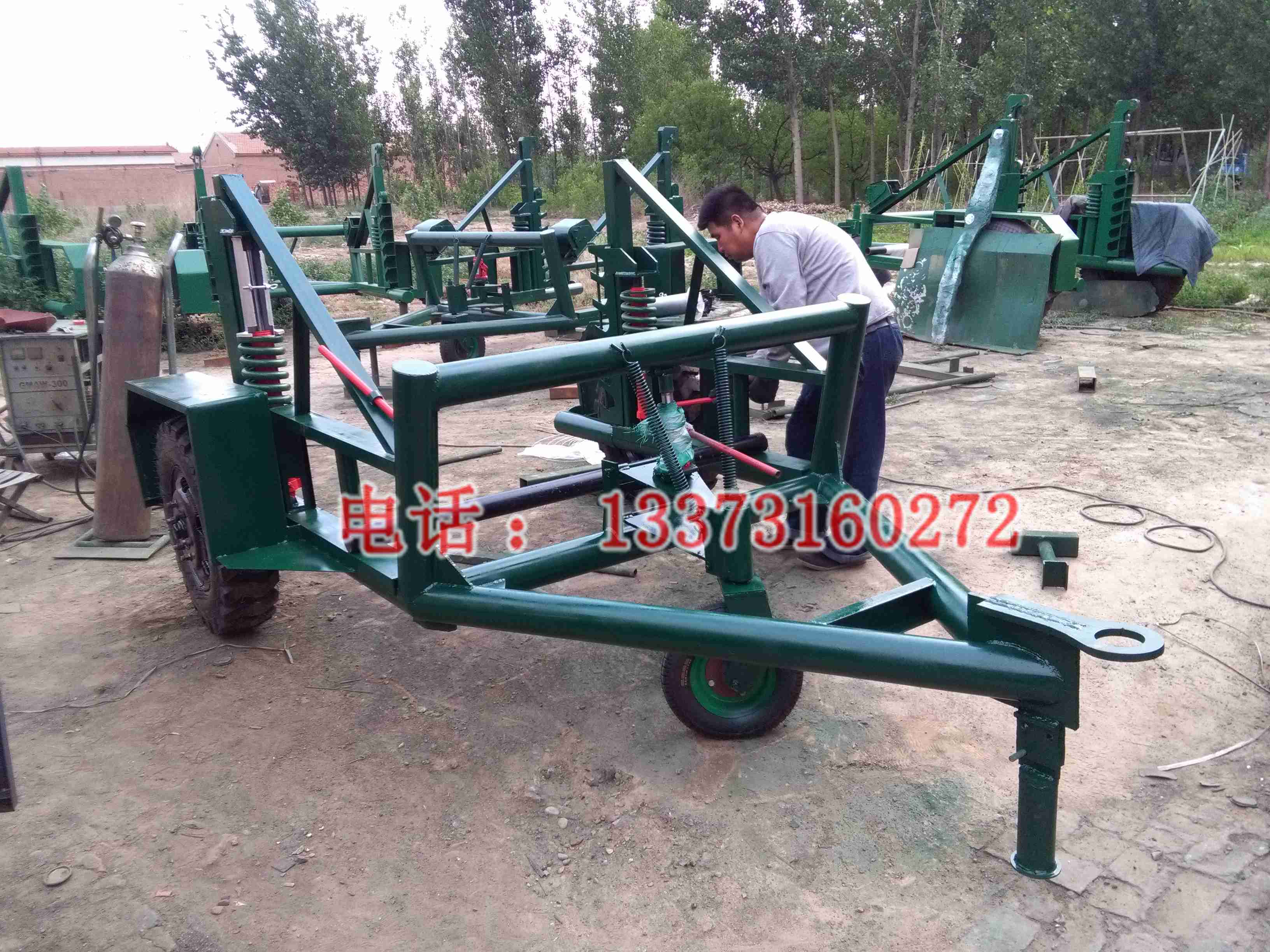 DLG12电缆线盘拖车 900-20型轮胎 8吨线盘拖车价格 图片
