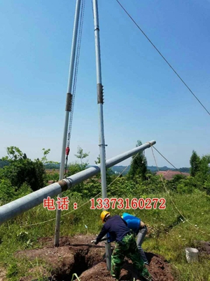 农网改造 15米电线杆用三脚架立杆机 铝镁合金立杆器 起杆机价格