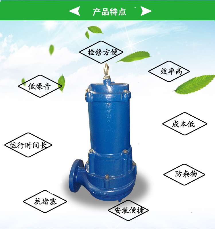 排水泵 立式泵 泥水泵 WQ5.5节能泵 污水厂泵 液下泵 专业潜水泵