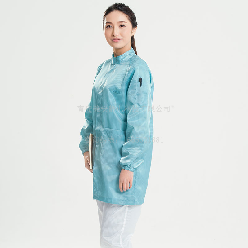崂山美安静电零件加工用防静电净化服大褂定做