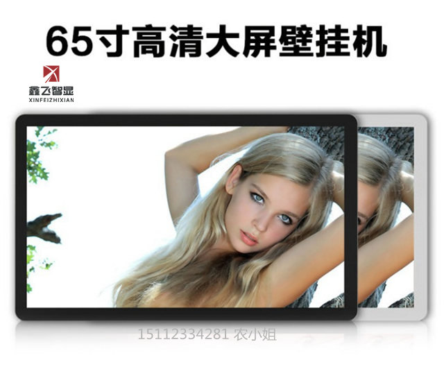 鑫飞65寸壁挂广告机液晶显示器多功能会议一体机触控查询机高清触摸屏