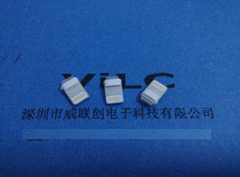 IP5-苹果5S夹板公头16P  盲插通用iPhone公头