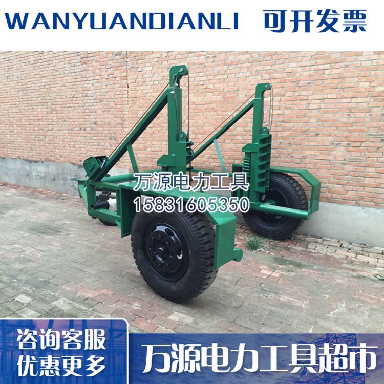 生产5吨电缆盘拖车 电线盘放线炮车 施工用电缆放线拖车