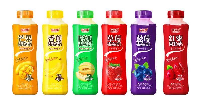 味益纯果粒奶，香蕉果粒奶，让你回味无穷