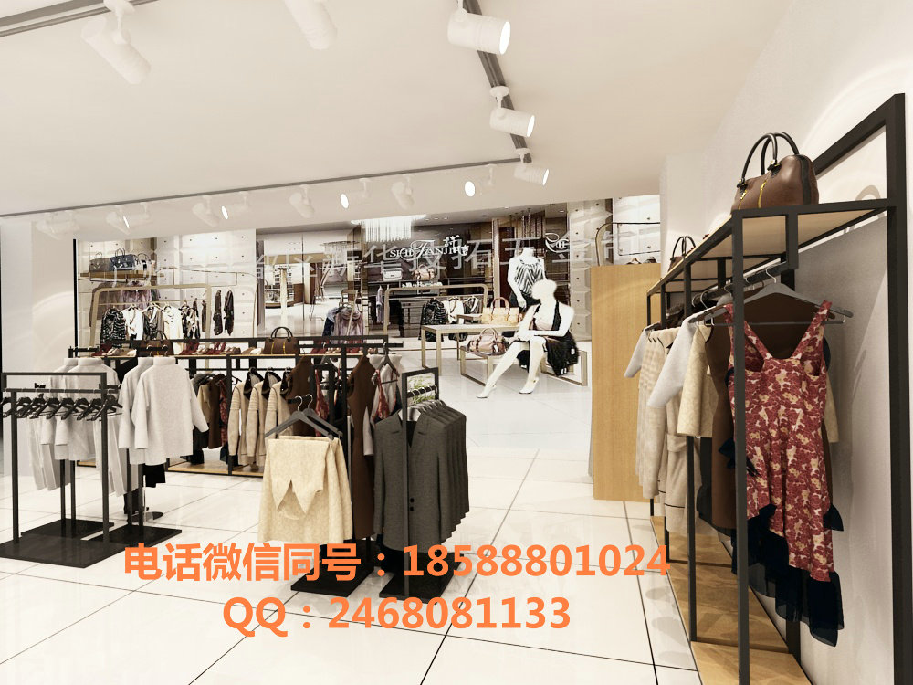 服装店道具，服装店风格货架，服装店陈列架