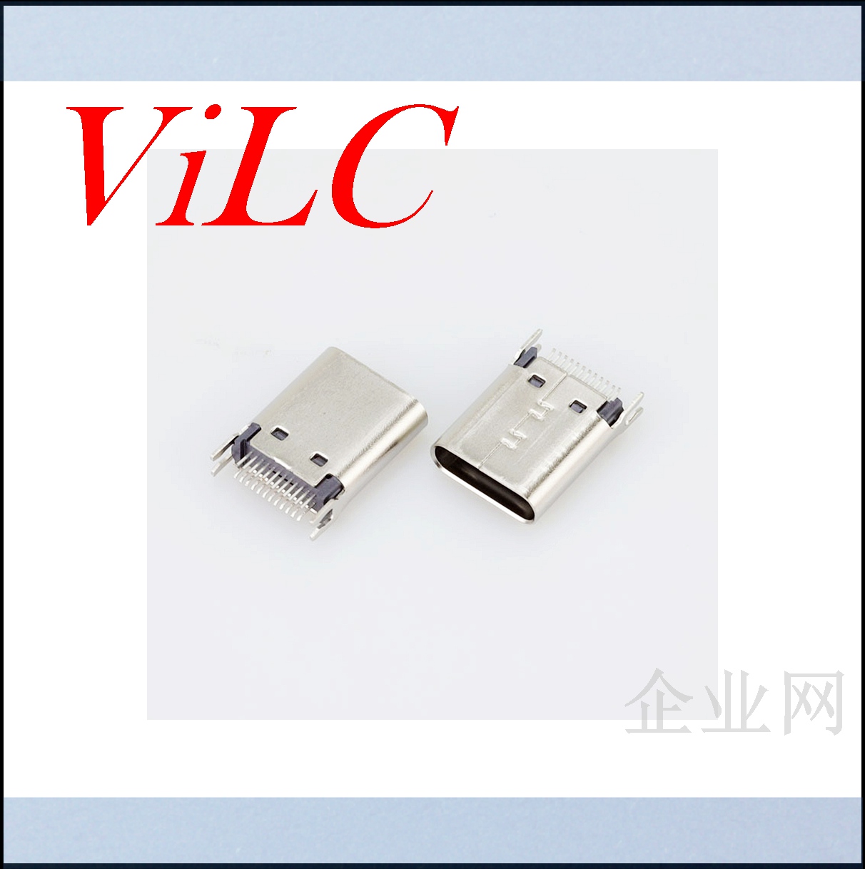 24P夹板1.0 TYPE C母座 带卡板脚 铆压不锈钢 双面插