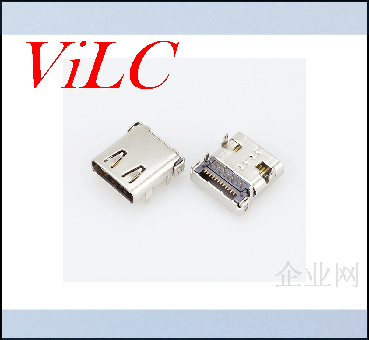 四脚插板TYPE C母座 两定位柱 双弹片 24P前插后贴 后盖缺料
