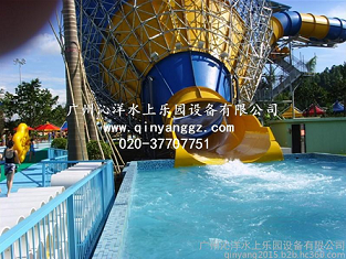 广州沁洋水上乐园设备厂家设计定制大型户外水上滑梯大喇叭滑梯滑道