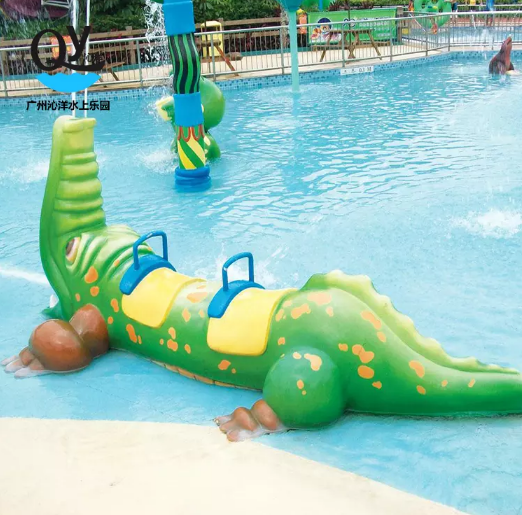 广州沁洋水上乐园设备厂家设计定制儿童游乐戏水小品儿童戏水游乐设施喷水鳄鱼