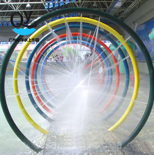广州沁洋水上乐园设备厂家设计定制儿童游乐戏水小品儿童戏水游乐设备七彩戏水圈