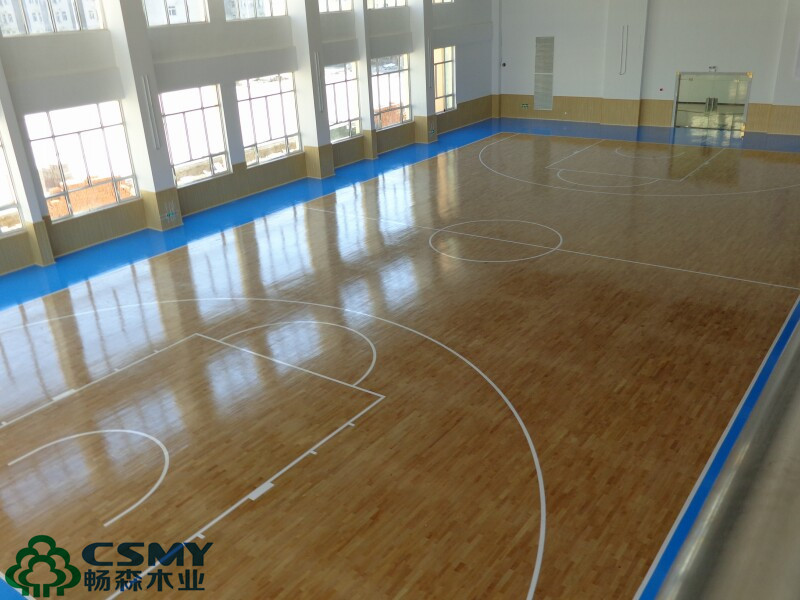 西宁市篮球运动木地板安装标准畅森体育
