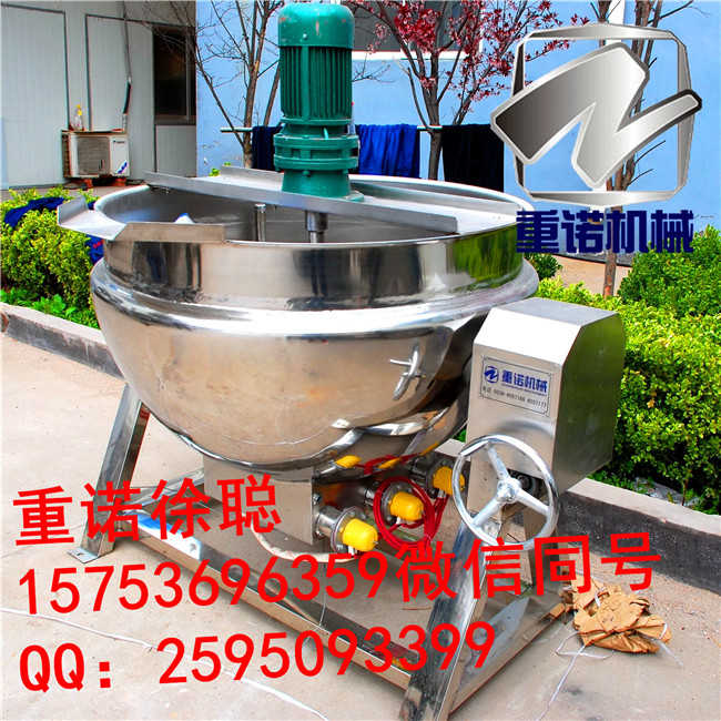 豆腐熬制夹层锅，豆腐加工不锈钢锅，可倾熬制夹层锅