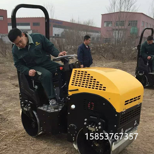 系统完善的全液压1吨压实机 双轮压路机是几缸的
