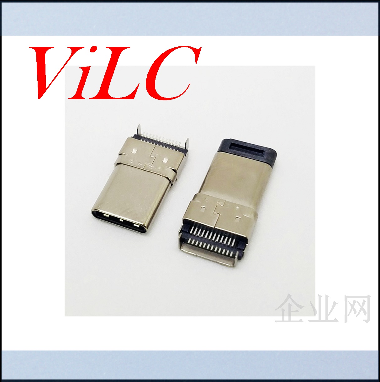 USB 3.1 TYPE C公头沉板二脚DIP 24P双排贴片 加长款 大电流