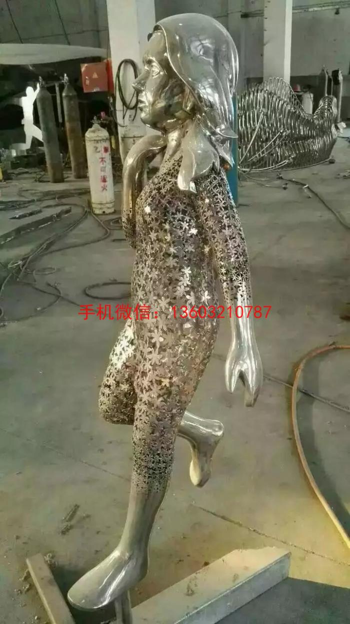 不锈钢美女雕塑，四川不锈钢雕塑厂家