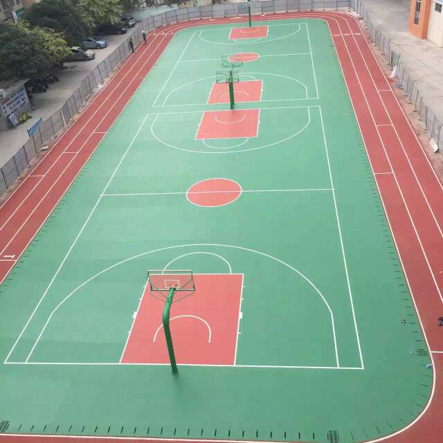 硅pu篮球场材料厂家批发环保硅pu球场材料篮球场标准场地工程施工